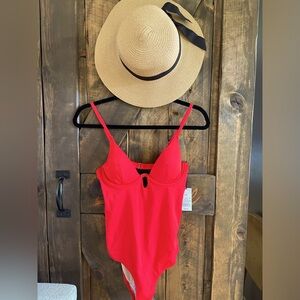 NWT Shade & Shore Black & Red One Piece Bathing Suit Bundle 🩱